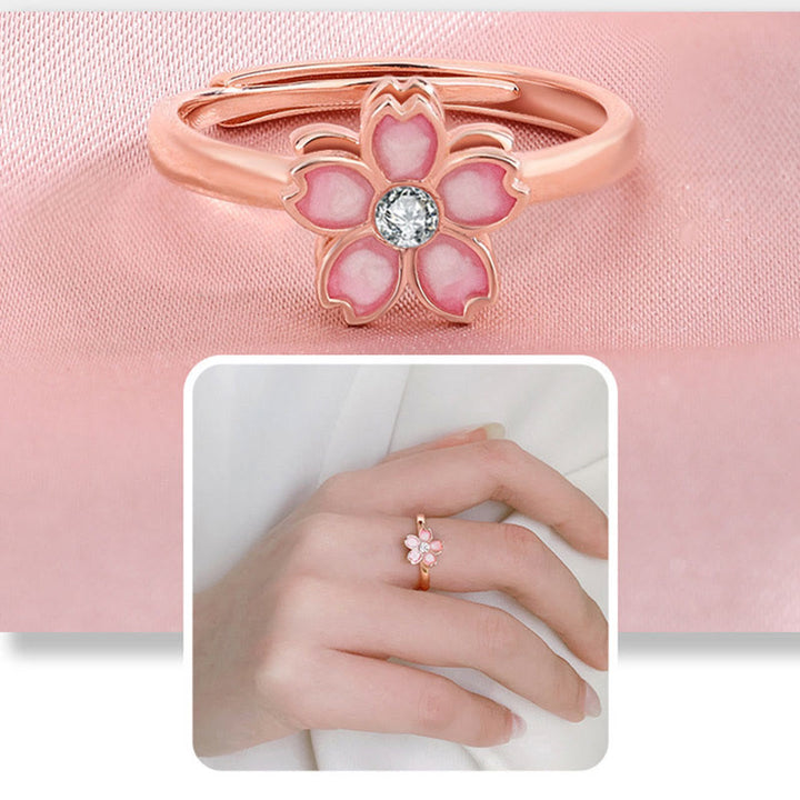 Buddha Stones925スターリングシルバー 桜の祝福チェーンブレスレット 回転リング - image 20