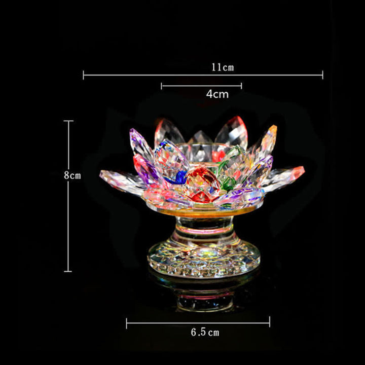 蓮の花のクリスタルキャンドルホルダーホームオフィスの装飾