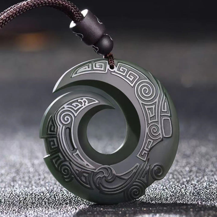 Buddha Stones幸運を呼ぶデザインパターン 和田翡翠 平和バックル 幸運のネックレスペンダント