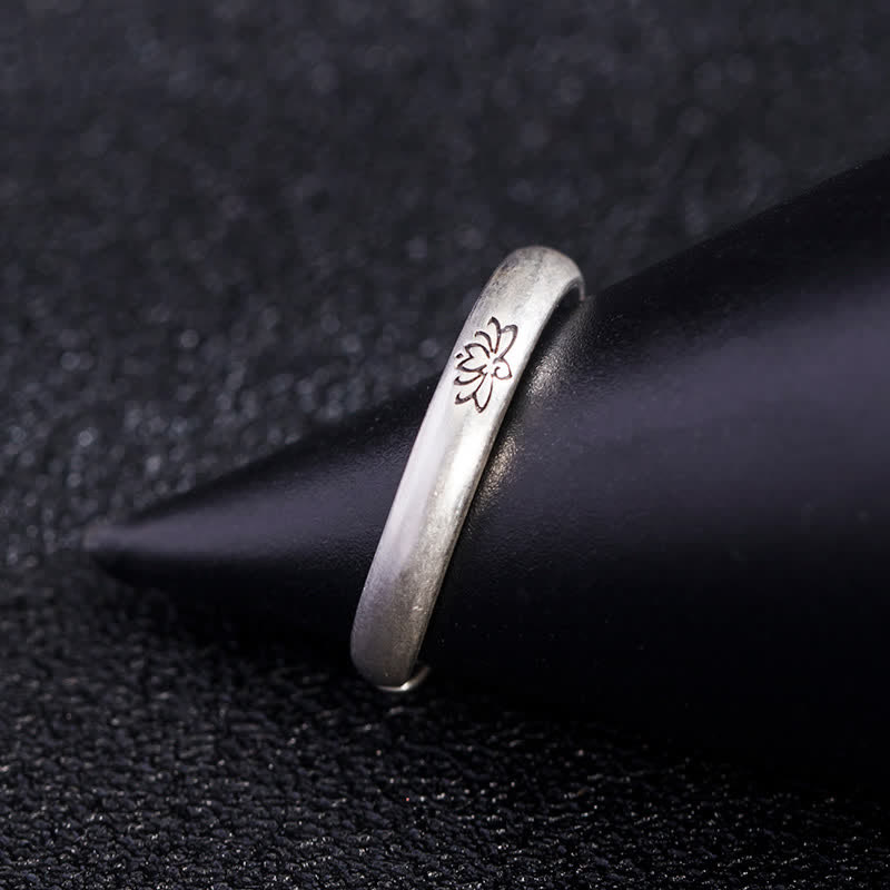 Buddha Stones925スターリングシルバー 蓮の花 悟りのリング - image 6