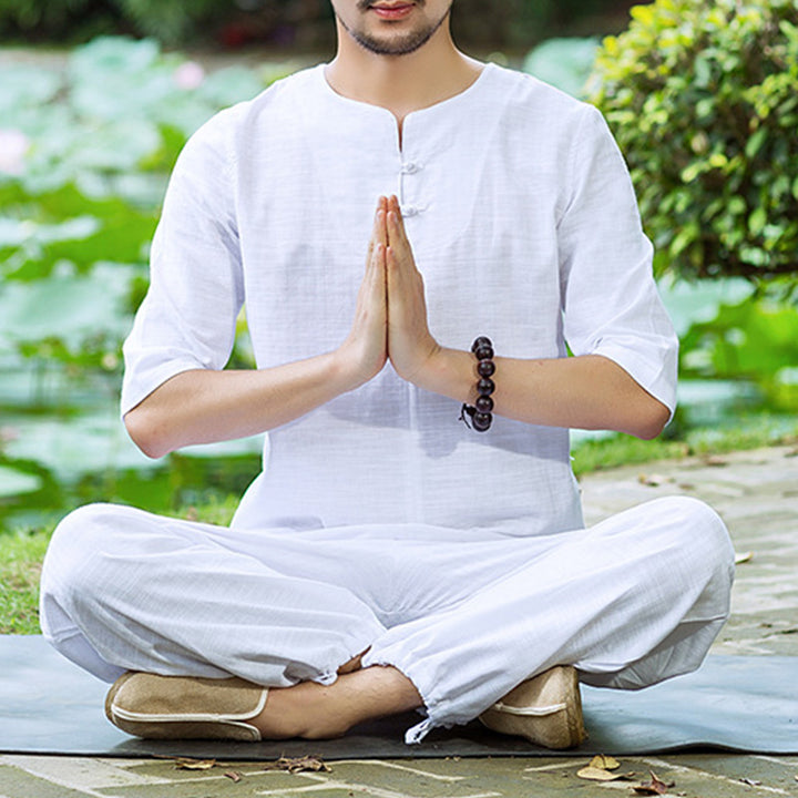 Buddha Stones瞑想 祈り スピリチュアル 禅 修行 ユニフォーム 衣類 メンズ セット