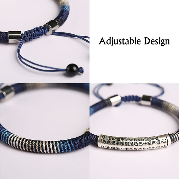 Buddha Stones999スターリングシルバー 般若心経 カームハンドメイド編み込みブレスレット - image 6