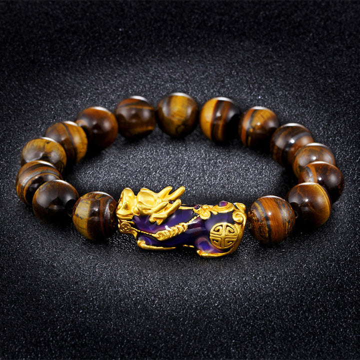 Buddha Stonesチベット手作りタイガーアイ風水ブレスレット