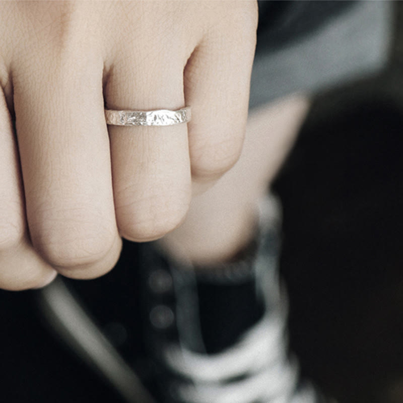 Buddha Stones925スターリングシルバー シンプルデザイン 祝福カップルリング - image 5