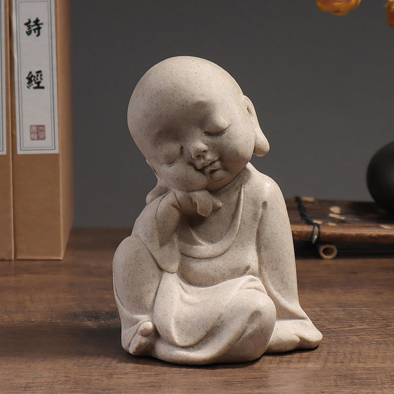 Buddha Stonesチベット瞑想 仏陀 僧侶 祝福 静寂 樹脂 ホームデコレーション