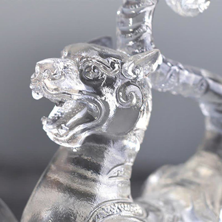 Buddha Stones風水 四大シンボル 青龍 ハンドメイド 琉璃クリスタルアート作品 ホームオフィス装飾 - image 6