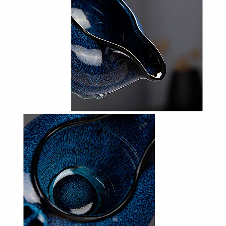 Buddha Stonesブルーグラデーションカラー 中国功夫茶 陶器ティーポット ポータブルギフトバッグボックスセット - image 18