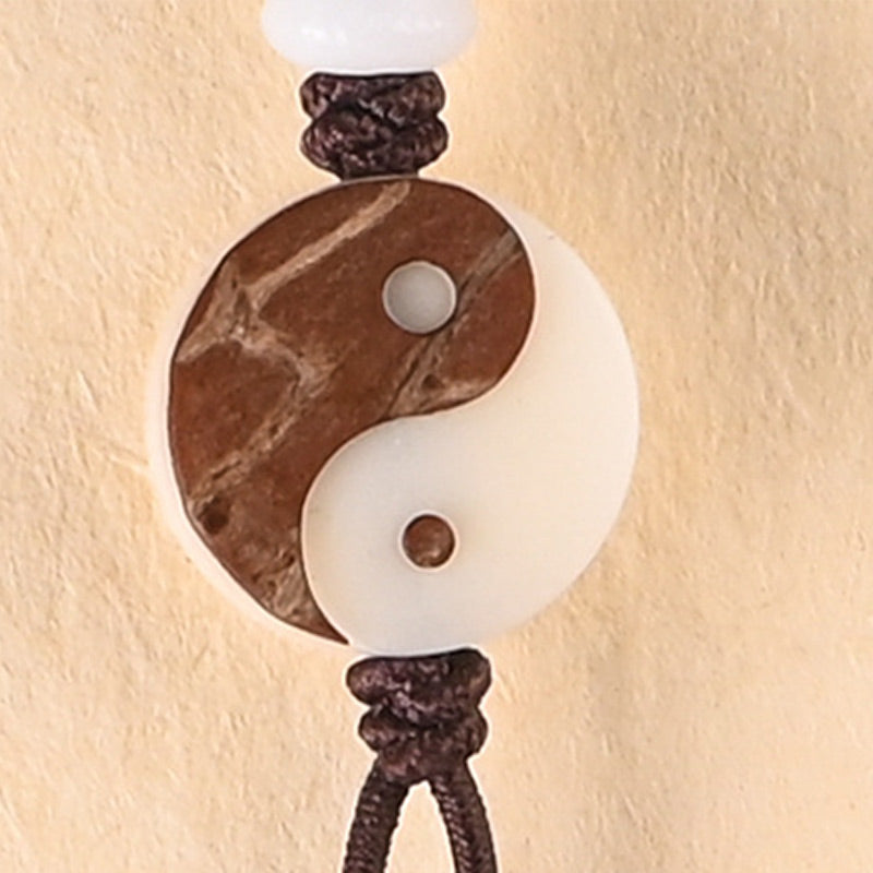 Buddha Stones黒檀YinYang守護 ネックレスMala