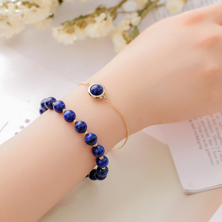 Buddha Stonesサンストーン ストロベリークォーツ クリスタル ポジティブブレスレット