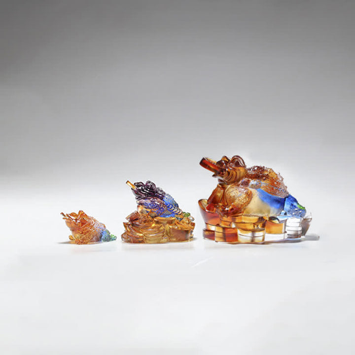 風水カエル手作りLiuliクリスタルアートピース富ホームオフィス装飾 - image 18