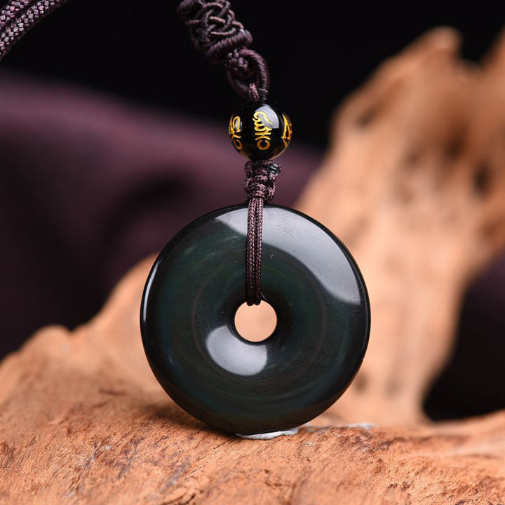 Buddha Stones チベット産黒曜石の守護ネックレス