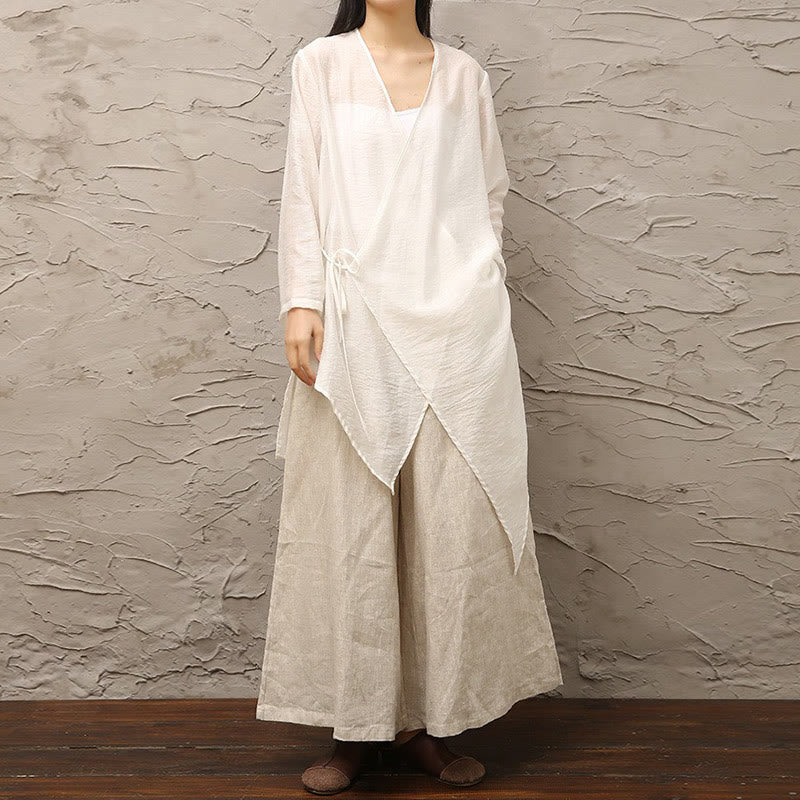 Buddha Stonesシンプル ホワイト ベージュ 柄 瞑想 スピリチュアル 禅 練習 ヨガ 服 レディース