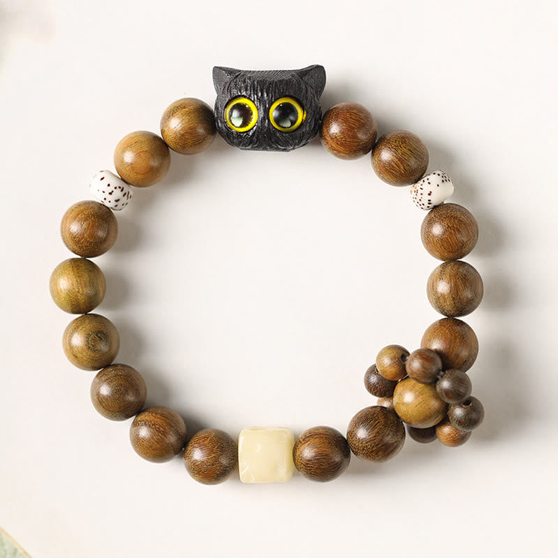 Buddha Stones緑白檀黒檀の平和を癒すブレスレット - image 6
