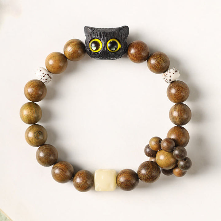 Buddha Stones緑白檀黒檀の平和を癒すブレスレット - image 6