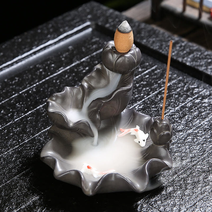 Buddha Stones鯉の幸運の香炉飾り