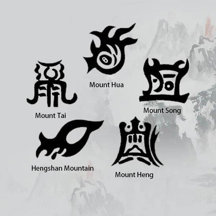 Buddha Stones天然黒曜石 道教 五大聖山 九字真言 彫刻 強さ 陰陽 ネックレス ペンダント キーチェーン - image 4