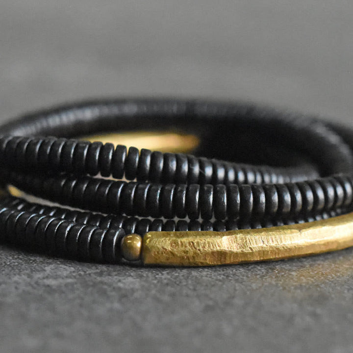 Buddha Stones黒檀銅 バランス 多層ブレスレット - image 8