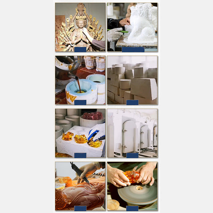 Buddha Stonesハンドメイド 地蔵菩薩像 琉璃クリスタルアートピース 静寂の像 室内装飾 - image 16