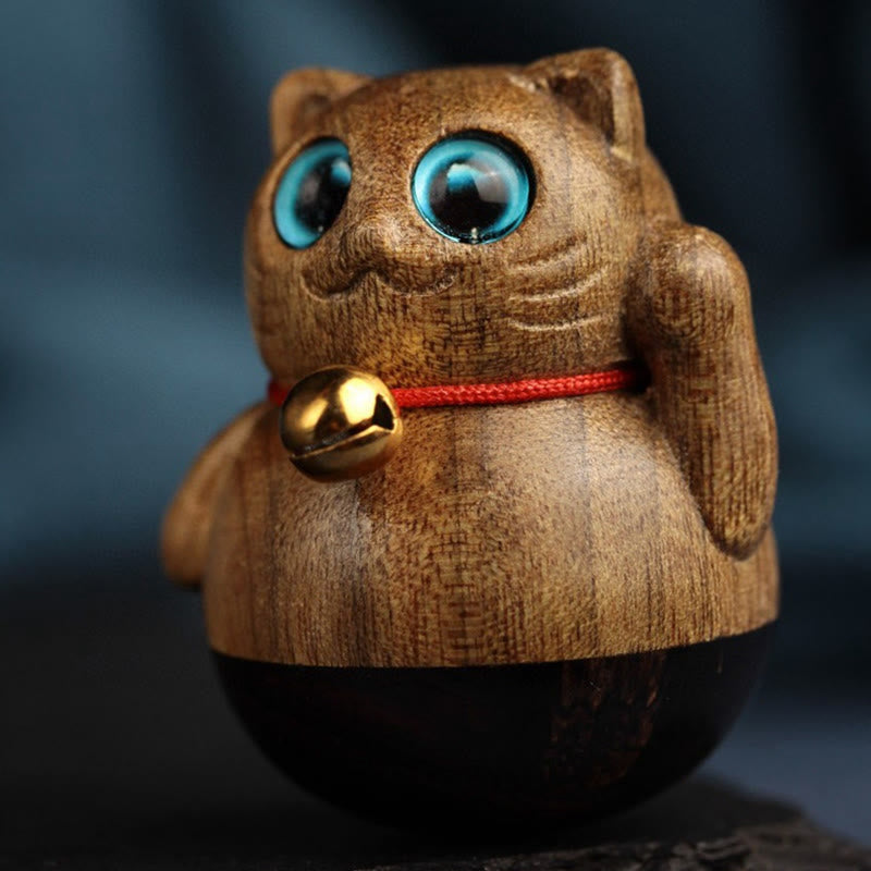 Buddha Stonesミニ招き猫子猫フィービー・ジェンナン木製祝福飾り - image 11