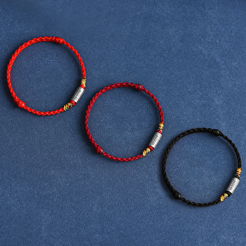 Buddha Stones手作り 925スターリングシルバー 万事うまくいくデザイン 保護強さブレスレットアンクレット - image 1