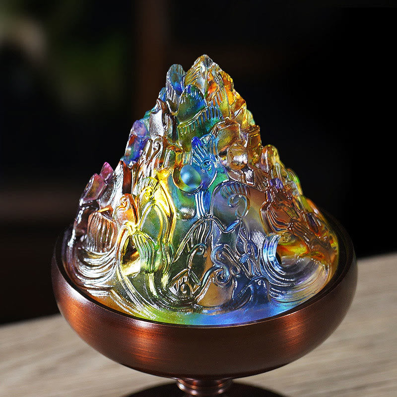 琉璃水晶山ヒーリング瞑想香炉