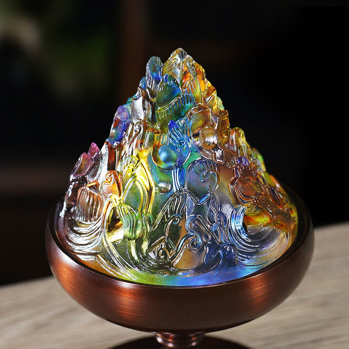 琉璃水晶山ヒーリング瞑想香炉
