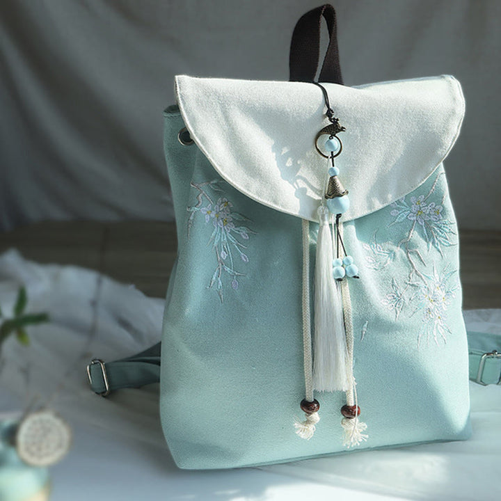 Buddha Stonesハンドメイド刺繍入り大容量キャンバスバックパック - image 10