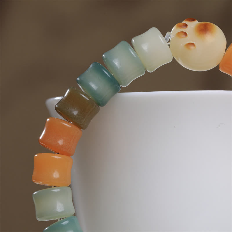 Buddha Stonesカラフルな菩提樹の実 猫の足跡 知恵のブレスレット - image 4