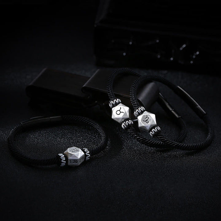 Buddha Stones999スターリングシルバー 12星座守護ハンドメイドストリングブレスレット