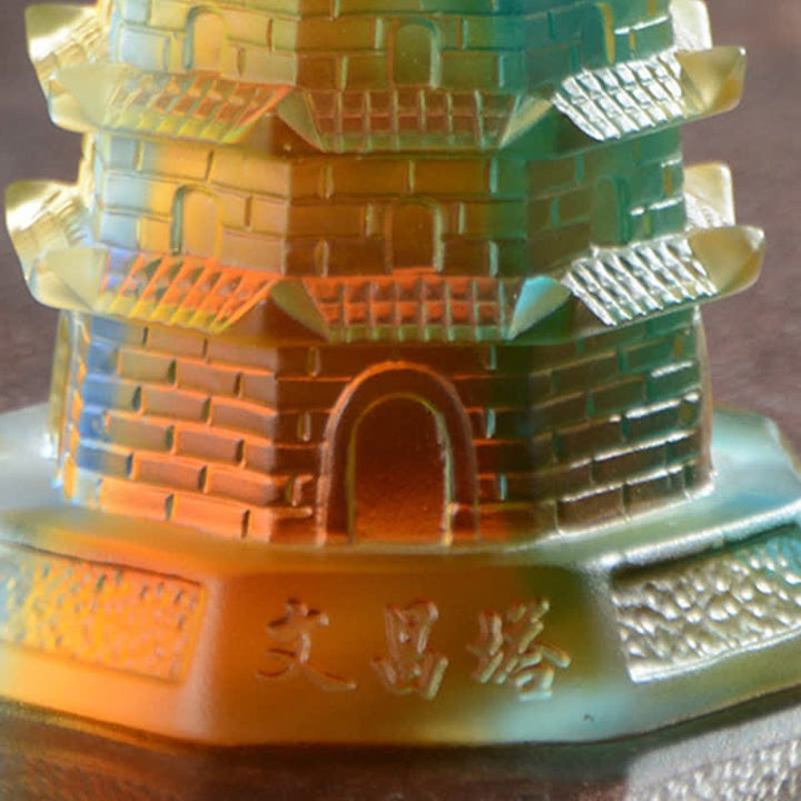 風水文昌塔手作りのLiuliクリスタルパゴダアートピース幸運ホームオフィスの装飾 - image 11