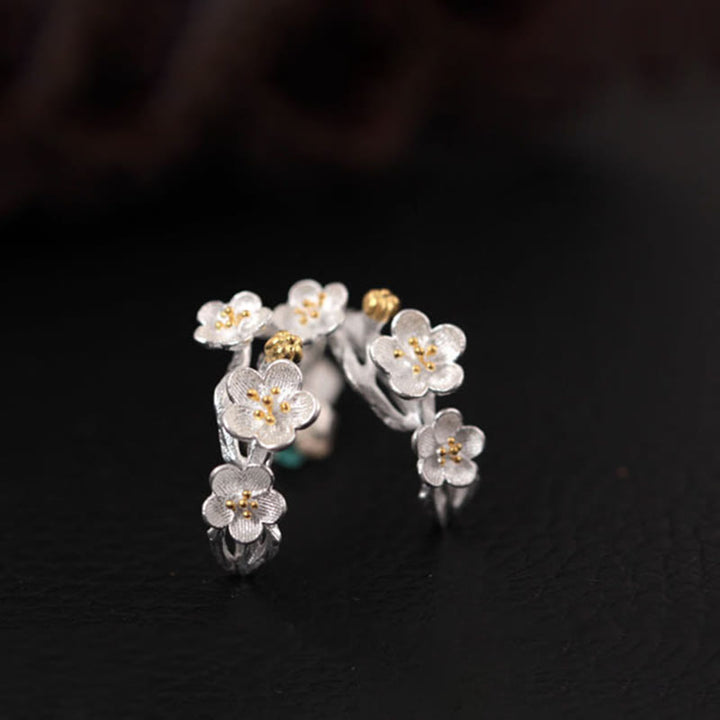 Buddha Stones925スターリングシルバー 梅の花 フローラルブレッシングイヤリング - image 6