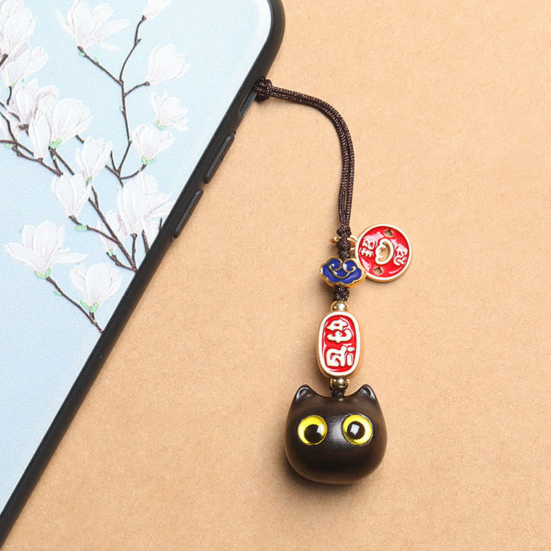 Buddha Stones黒檀の良い雲 平和 キーホルダー 携帯電話 吊り下げ装飾 - image 9