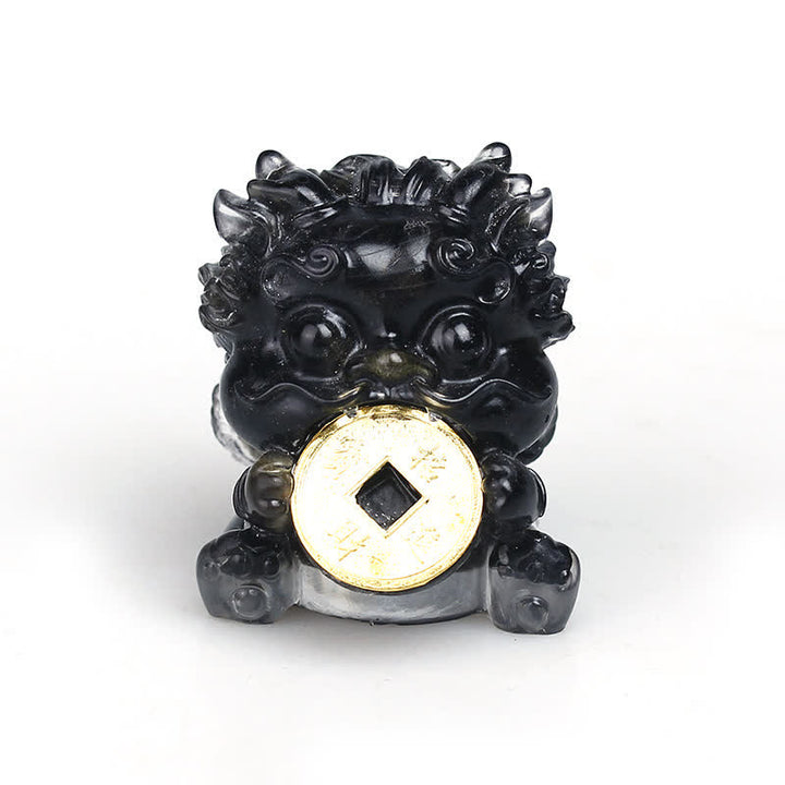 Buddha Stones手作り かわいい 貔貅 金貨 クリスタル 風水 エネルギー 富 幸運 家の装飾
