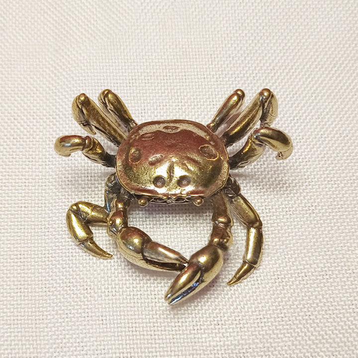 Buddha Stones小型 カエル 亀 鯉 カタツムリ カニ 銅製 富 家の装飾 - カニ - image 22