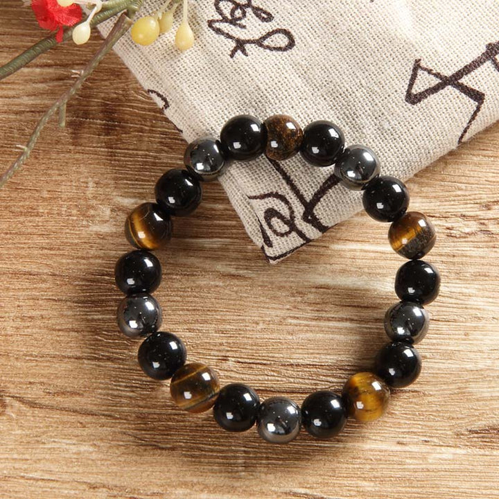 Buddha Stonesチベットタイガーアイブレスレットネックレスセット