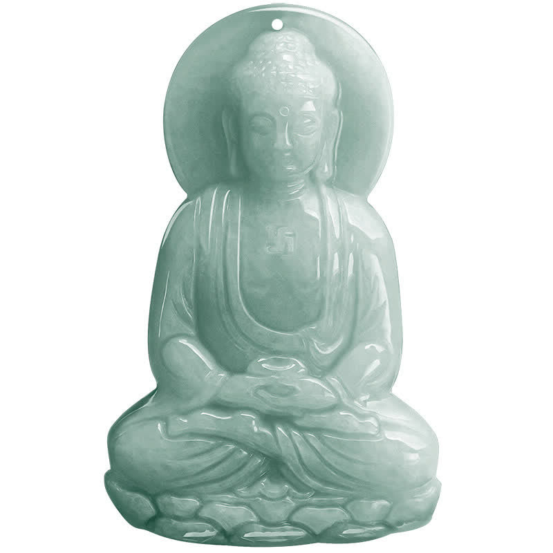 Buddha Stones阿弥陀仏 翡翠 お守り 慈悲の紐ネックレス - image 18