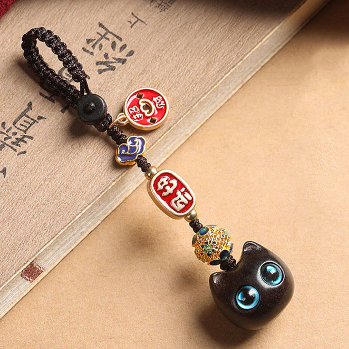 Buddha Stones黒檀の良い雲 平和 キーホルダー 携帯電話 吊り下げ装飾 - image 11
