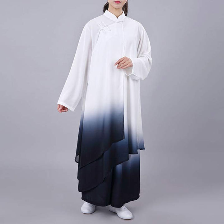 Buddha Stonesグラデーション絵画瞑想祈りスピリチュアル禅太極拳気功練習ユニセックス服セット