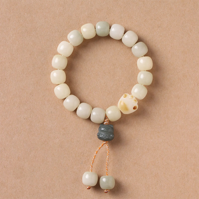 Buddha Stones招き猫 菩提樹 猫の足跡 平和ブレスレット - image 4