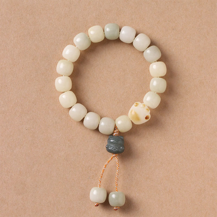 Buddha Stones招き猫 菩提樹 猫の足跡 平和ブレスレット - image 4