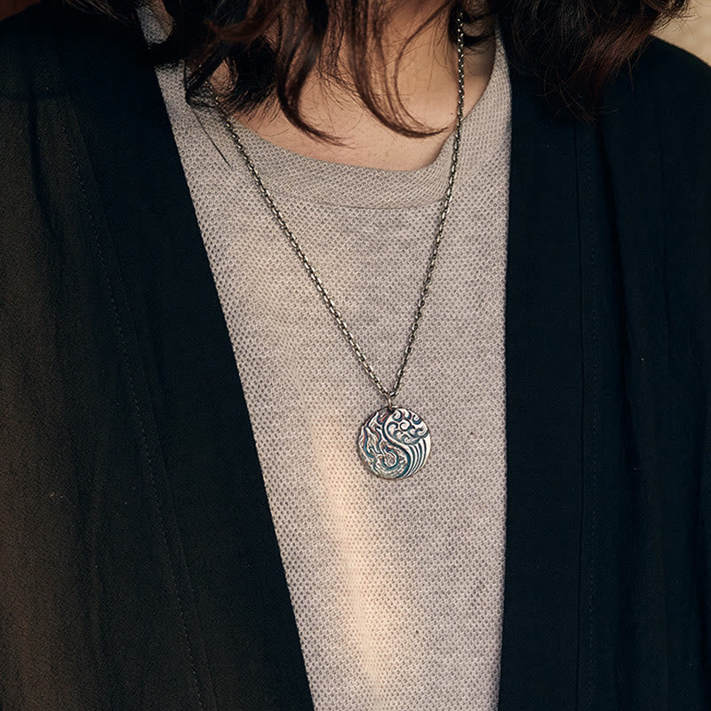 Buddha Stones990 スターリングシルバー 陰陽 水と火のバランスネックレスペンダント - image 8