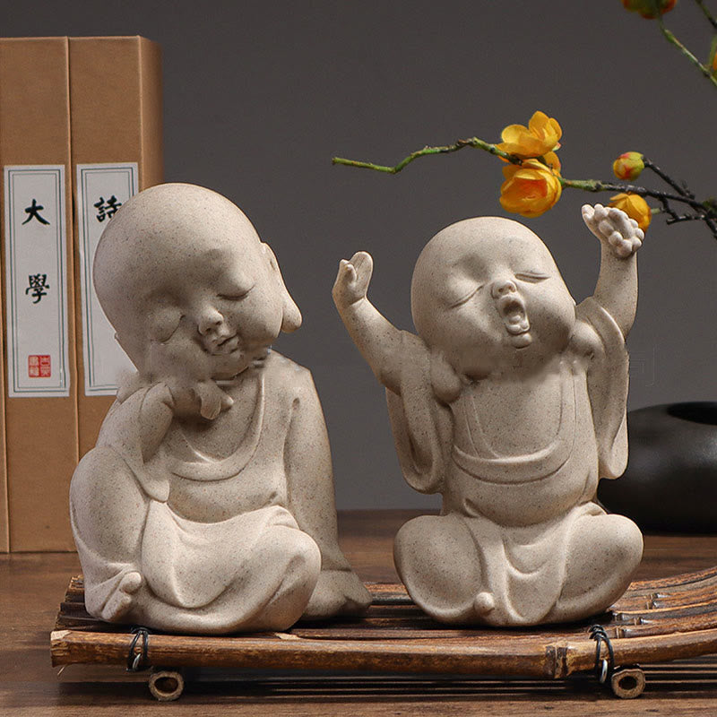 Buddha Stonesチベット瞑想 仏陀 僧侶 祝福 静寂 樹脂 ホームデコレーション