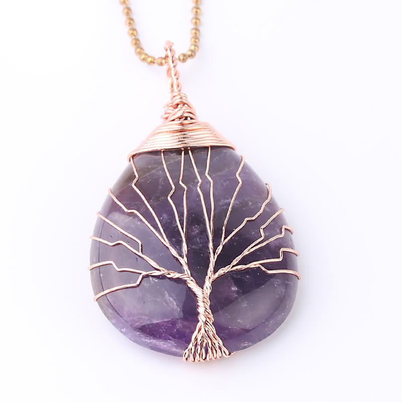 Buddha Stones天然水晶 生命の樹 ヒーリングエネルギー ネックレス ペンダント - image 5