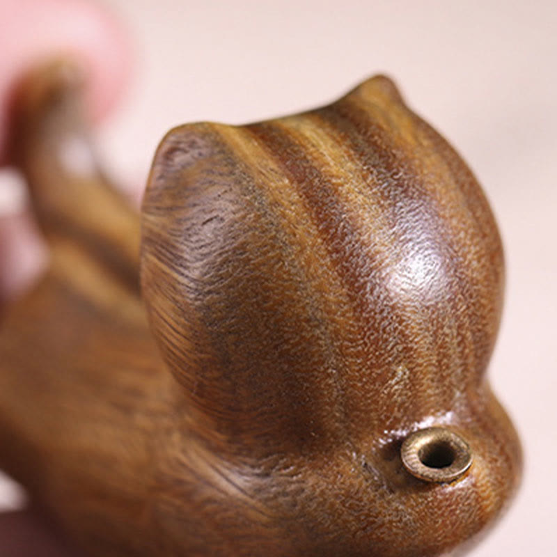 Buddha Stones緑 白檀 かわいい 猫柄 癒し スティック 香炉 装飾 - image 11