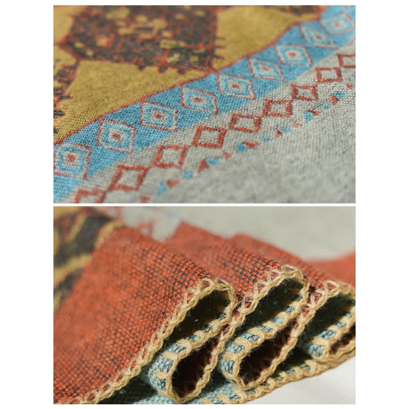 Buddha Stonesチベットショールダイヤモンド柄冬暖かいマントスカーフ - image 15