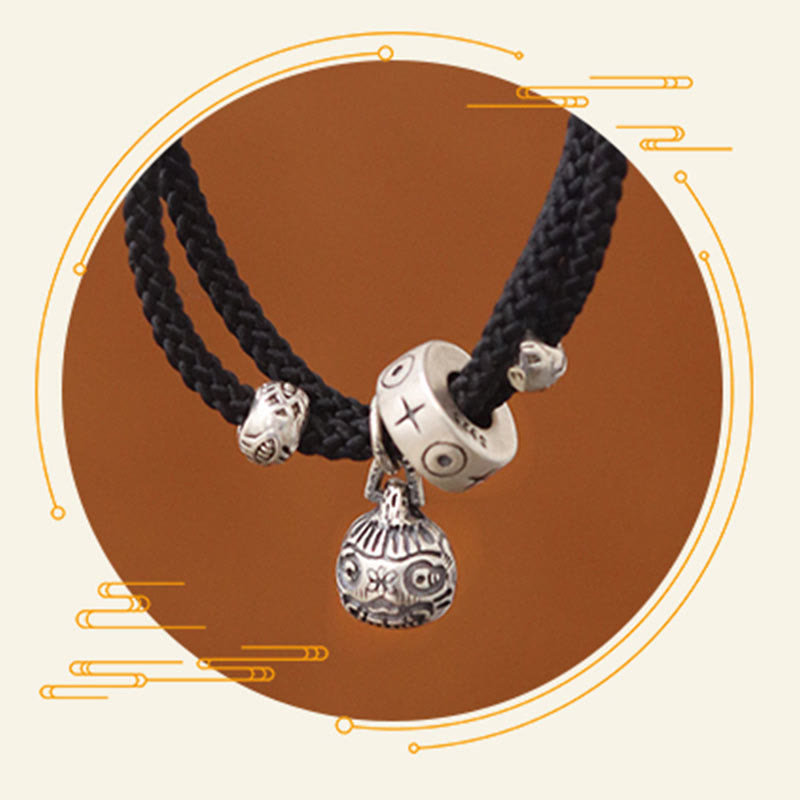 Buddha Stones925 スターリングシルバー ゴールド 呑み込む獣 鯉 富 手作り 編み込みブレスレット - image 6