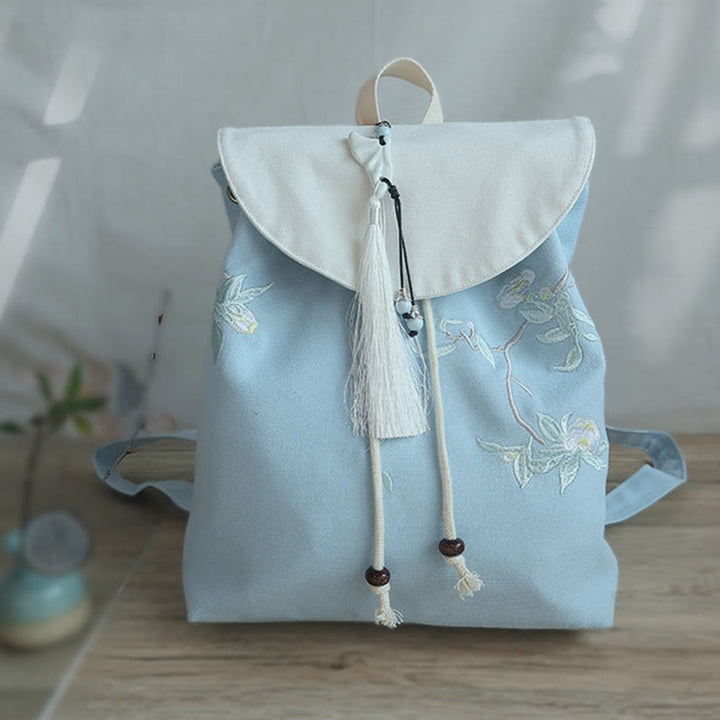 Buddha Stonesハンドメイド刺繍入り大容量キャンバスバックパック - image 29
