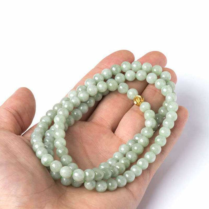 108個のビーズの翡翠の幸運のブレスレットのMala
