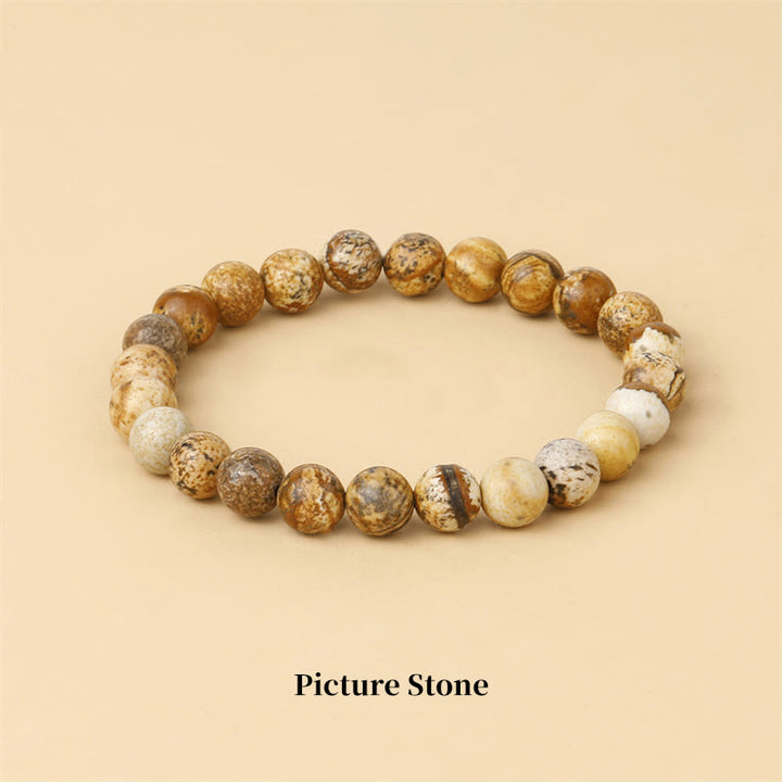 Buddha Stones天然石クォーツヒーリングビーズブレスレット