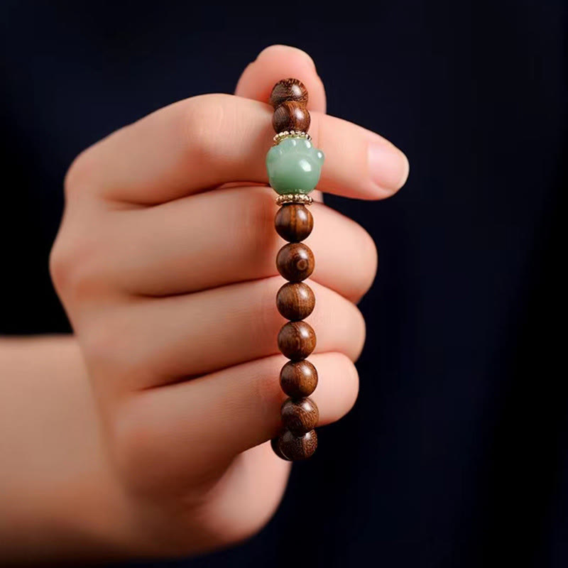 Buddha Stonesサンダルウッドの愛らしい猫の足跡守護ブレスレット - image 4